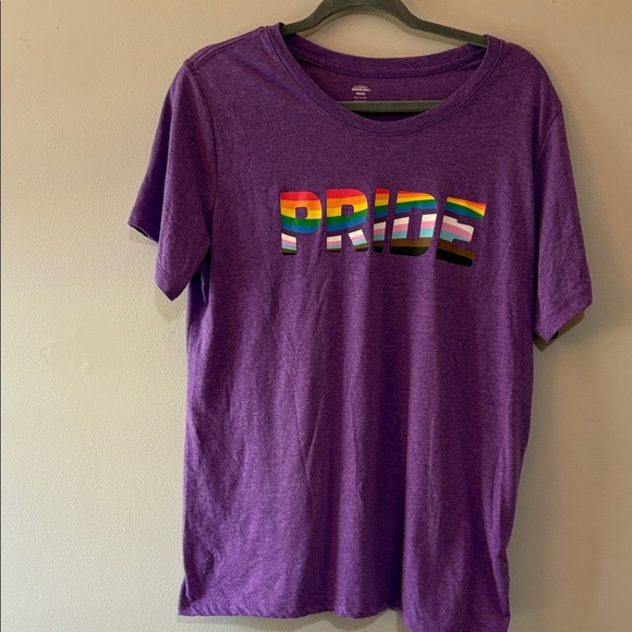 celebrate Pride Tops - Purple Pride Short Sleeve Tee Size XL 16/18